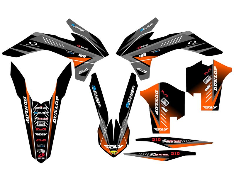 FITS KTM 2014 EXC 250 350 450 500 GRAPHICS KIT DECALS DECO DECOR